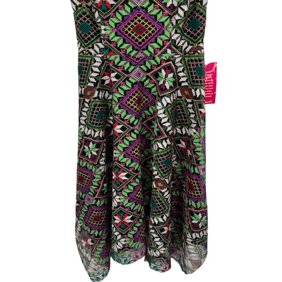 Alex Marie Veronica Embroidered Off-The-Shoulder Midi A-Line Dress Size 10 new - Picture 10 of 14